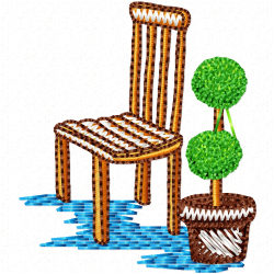 Chairs Embroidery Design 7 Chairs Embroidery Design 7